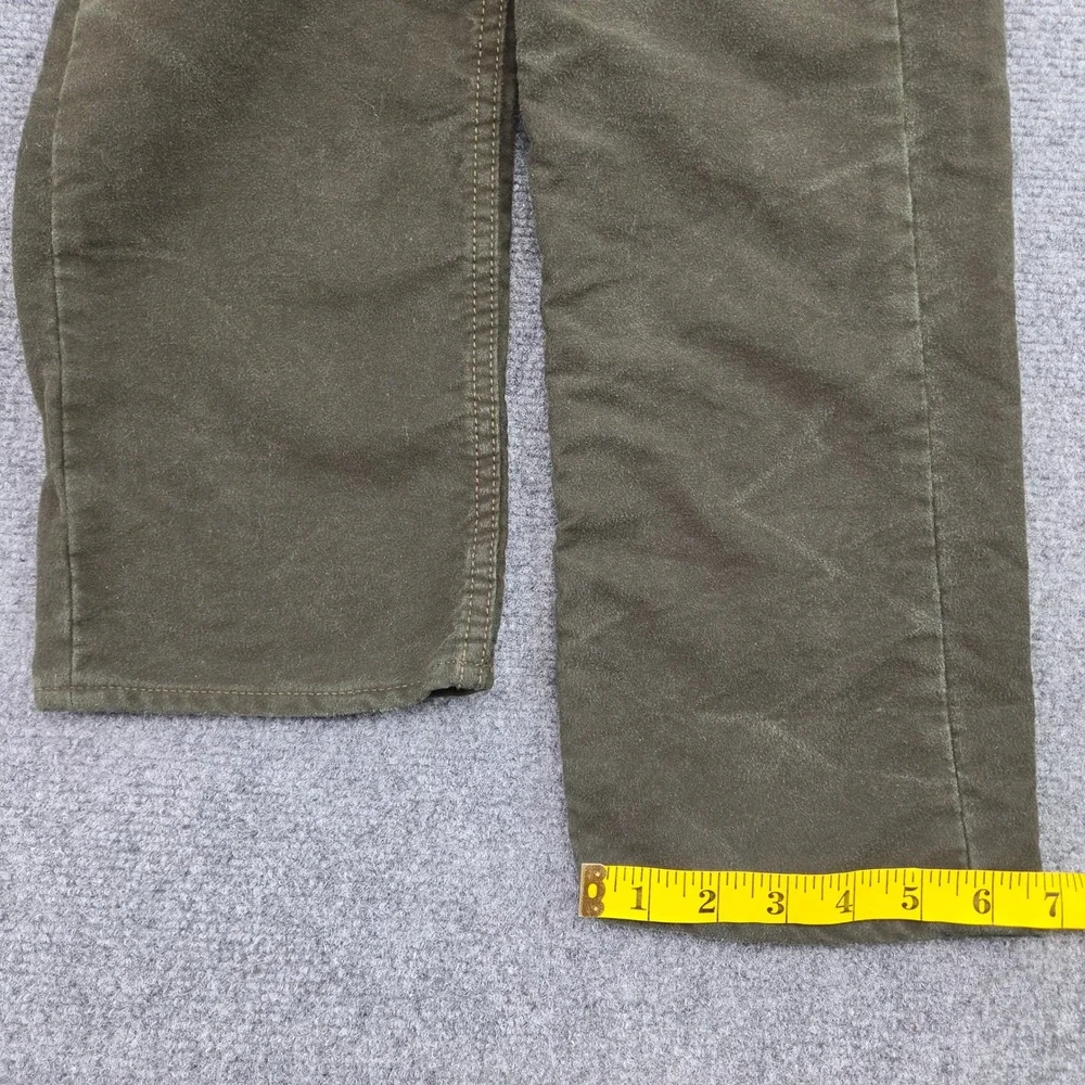 Vintage Polo Ralph Lauren Pants 32x32 Olive Green Sueded Cotton Straight Leg 90s